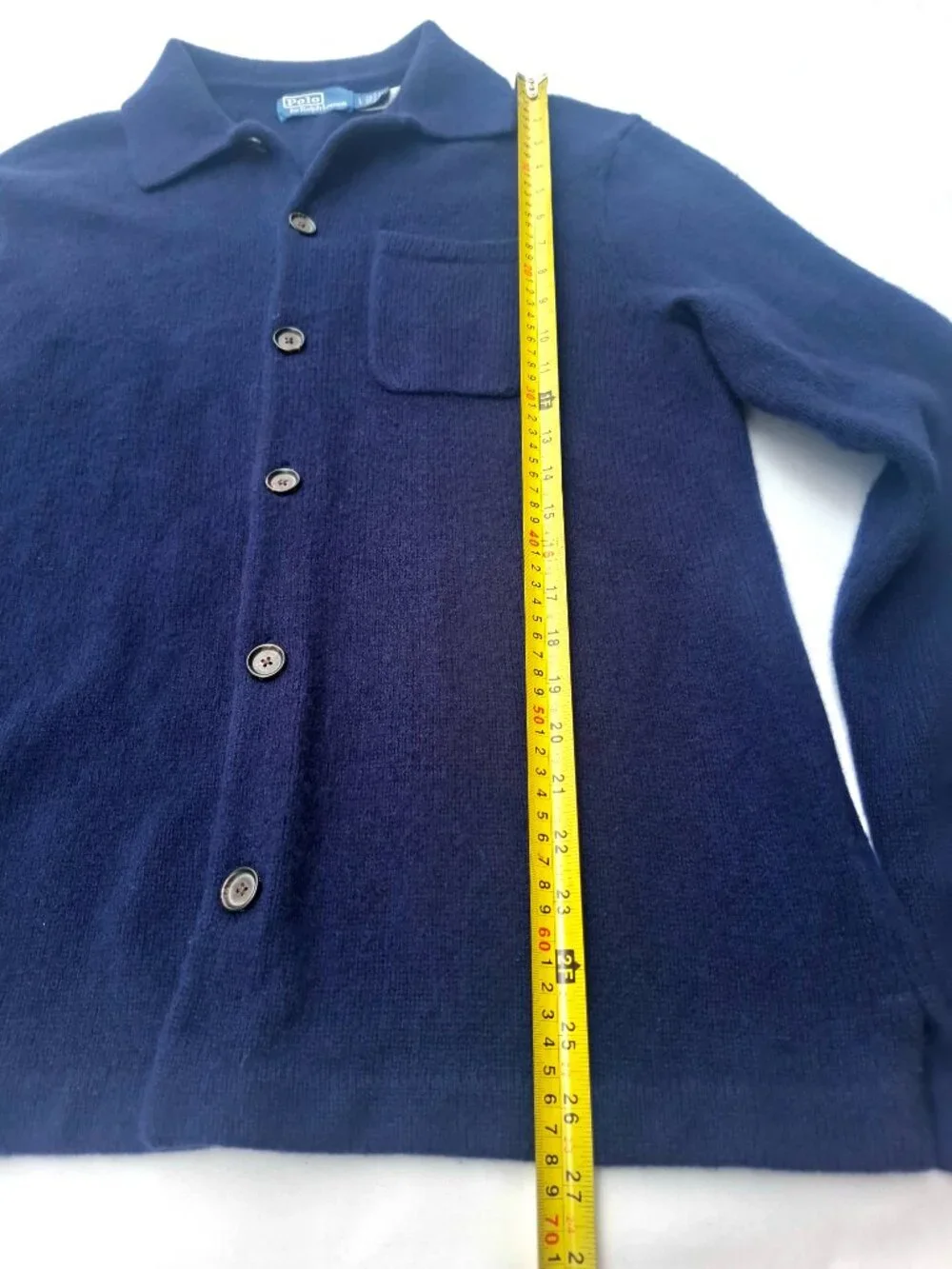 Polo Ralph Lauren Wool Cashmere Men's Cardigan Sweater Large Navy Classic Preppy